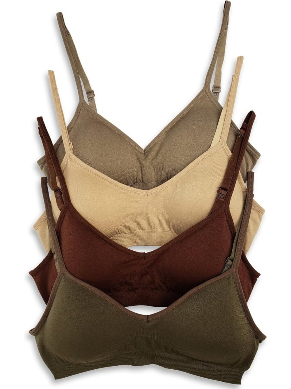 Comfortable Wireless Demi Padded Bralette 4-Pack for Women - Soft & Stylish